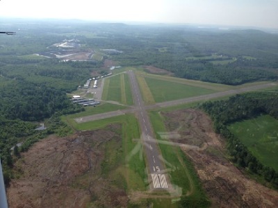In this undated photo from the Norridgewock town website, the runways of the Central Maine Regional Airport are seen. Radio-frequency jamming in the vicinity of the airport is creating a dangerous situation, according to police.