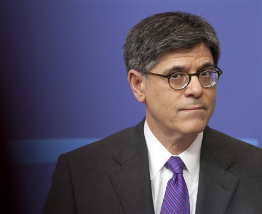 FILE - In this April 8, 2013, file photo U.S. Treasury Secretary Jacob Lew listens to a question during a media conference at EU headquarters in Brussels. Congress needs to raise the debt limit and take away the "cloud of uncertainty" about the nation's ability to pay its bills, Lew said in an interview broadcast Sunday, July 28, 2013. "The fight over the debt limit in 2011 hurt the economy... Congress needs to do its job. It needs to finish its work on appropriation bills. It needs to pass a debt limit," he said.