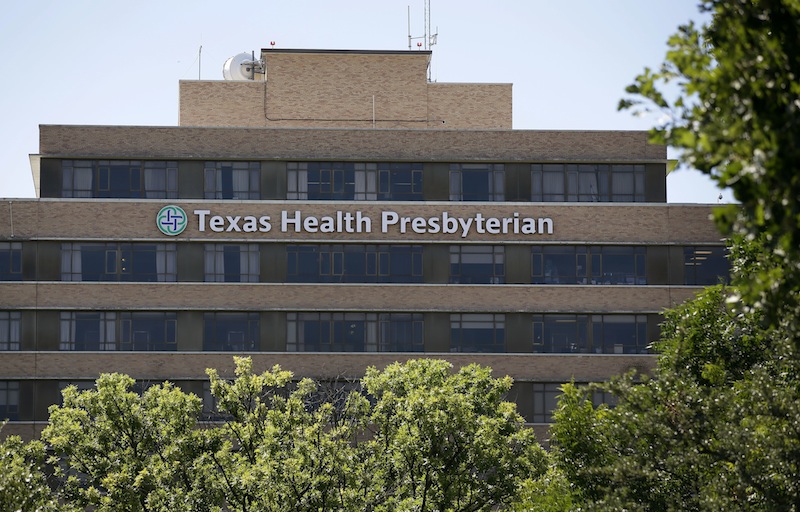 The Texas Health Presbyterian Hospital in Dallas is seen Tuesday Aug. 6, 2013. Former President George W. Bush underwent a heart procedure at the hospital Tuesday after doctors discovered a blockage in an artery. Bush spokesman Freddy Ford says a stent was inserted during the procedure. (AP Photo/Tony Gutierrez)