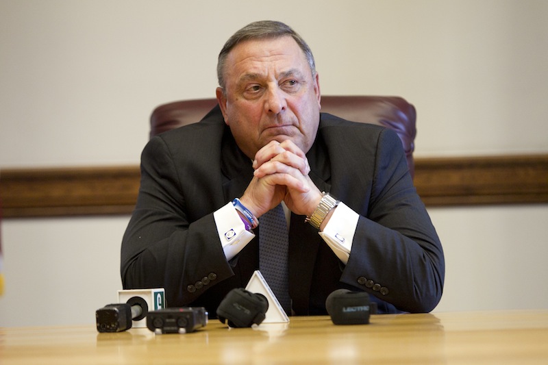 "We all have faults," Gov. LePage told Bloomberg. "Mine is that I can't keep my mouth shut. I promised my staff: Now until Election Day, when I want to say something that is off-color, I'm going to tape my mouth shut."