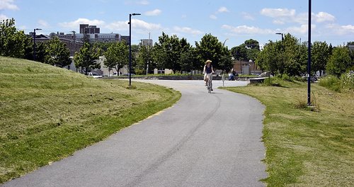 State transportation officials have freed up grant funds for the city to begin planning to connect the Bayside Trail, seen here, to the Portland Transportation Center.