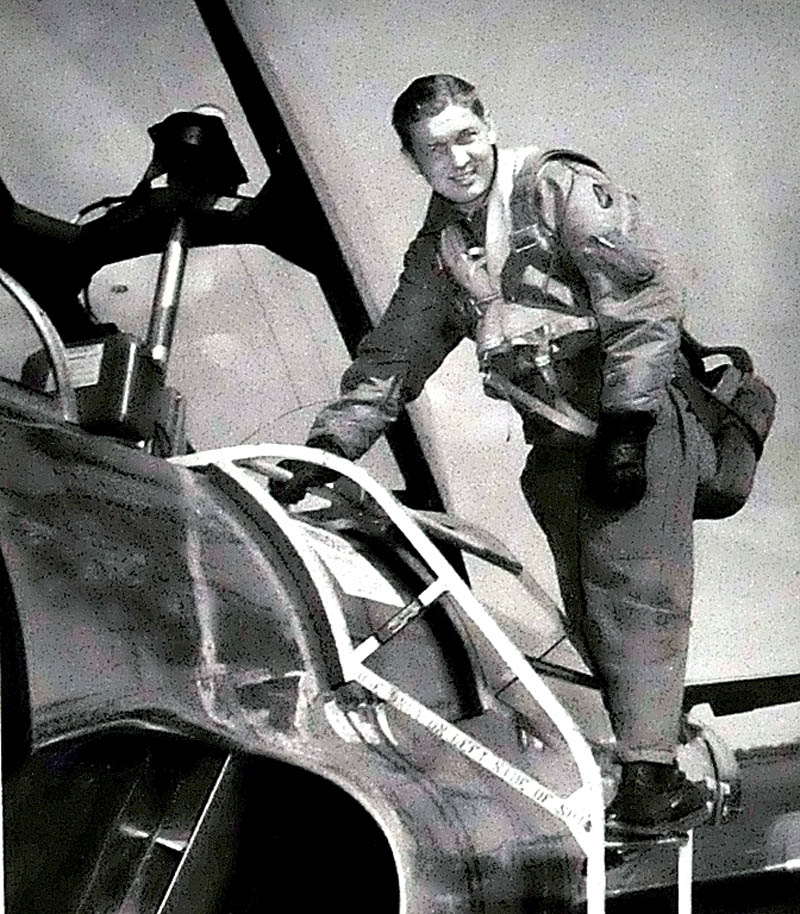 Air Force Maj. Robert Rushworth is seen getting into an X-15 aircraft in 1963 that propelled him into space.