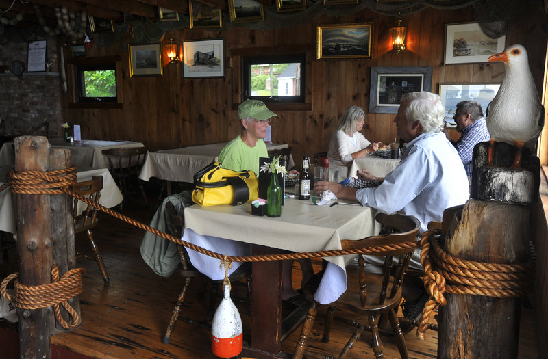 Anna’s Water’s Edge in Phippsburg serves fresh seafood indoors and outside, overlooking upper Casco Bay.