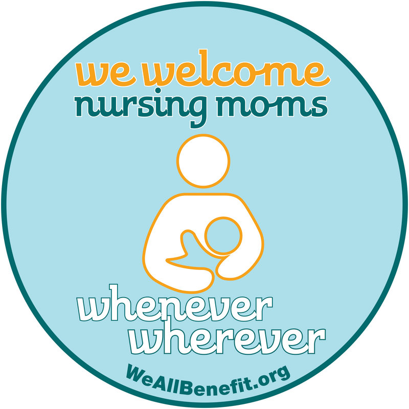 Look for this logo in public spaces that welcome breastfeeding moms.
