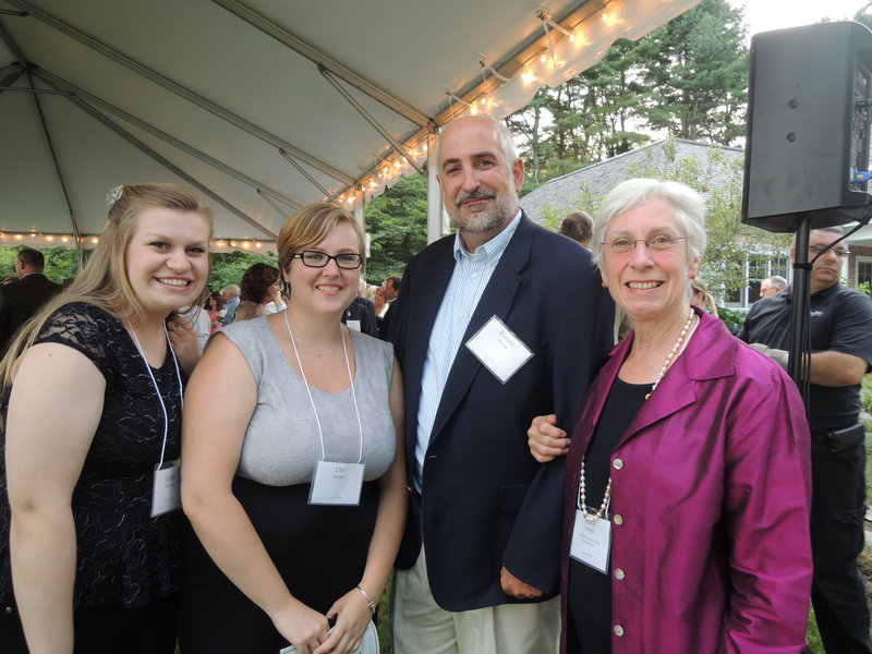 Spring Harbor supporters Linsey Falconer and Dri Huber, guest speaker Randy Seaver, who writes a blog about mental illness, and board member Anne Pringle.
