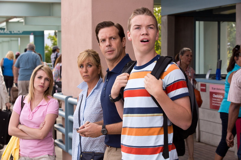 Emma Roberts, Jennifer Aniston, Jason Sudeikis and Will Poulter star in “We’re the Millers.”