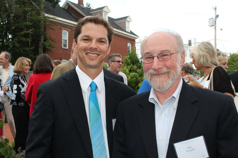 Maine Senate President Justin Alfond of Portland with Peter Pitegoff, dean of the University of Maine School of Law.