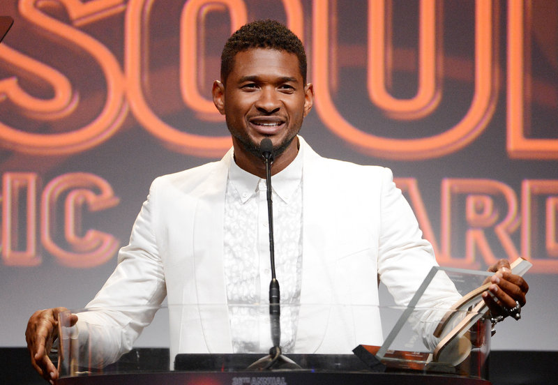Usher accepts the Golden Note Award at the 26th Annual ASCAP Rhythm & Soul Music Awards in Beverly Hills, Calif., in June.