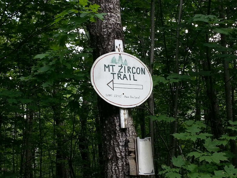 Yes, the sign was there for the Mount Zircon trail. It just wasn’t where hikers might expect – a problem for those not accustomed to the area.