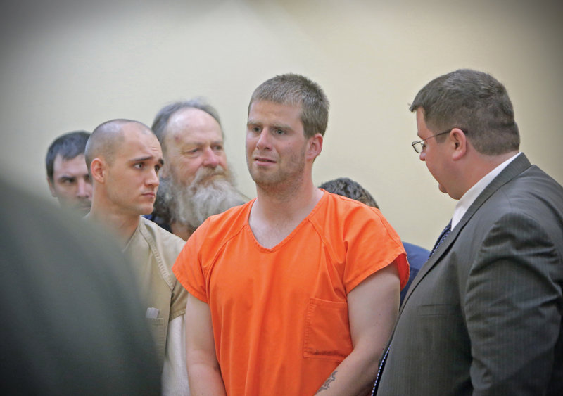 Bryan Wood, center, stands next to his attorney, Steve Carey, during his arraignment on arson charges May 13 in Lewiston. A recent story about Wood, who is intellectually disabled, elicited comments that “showed a fair level of ignorance about the vast majority of intellectually disabled people,” a reader says.