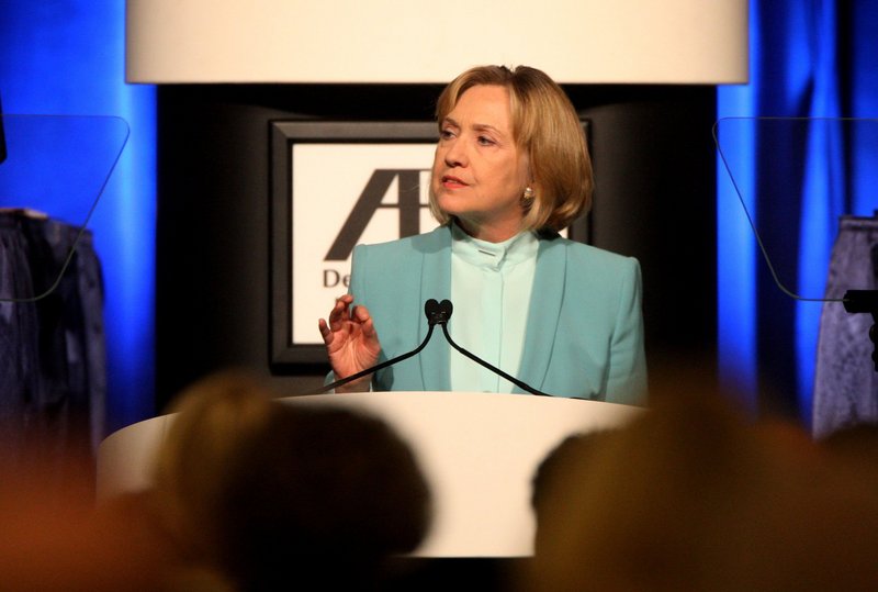 Hillary Clinton addresses the “assault on voting rights” at the American Bar Association meeting Monday in San Francisco.