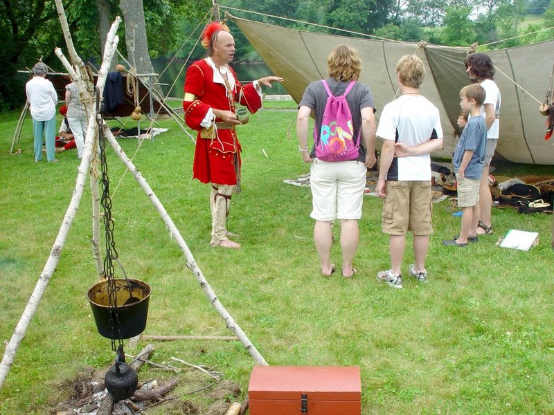 Re-enactor Ken Hamilton explains native life in the Berwick area during the late 1600s at a presentation at South Berwick’s Counting House Museum. This year’s event will be held from 9 a.m. to 5 p.m. Saturday and from 9 a.m. to 3 p.m. Sunday, rain or shine.