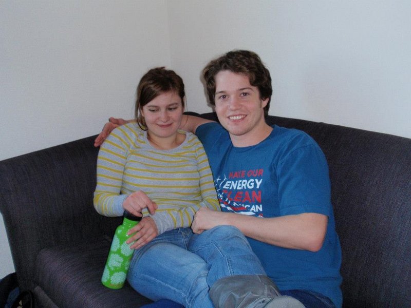 Parker Blanchard is shown with his fiancee, Annette Kowalik, in a photo taken around 2009 in his dorm room at the University of Southern Maine in Gorham.