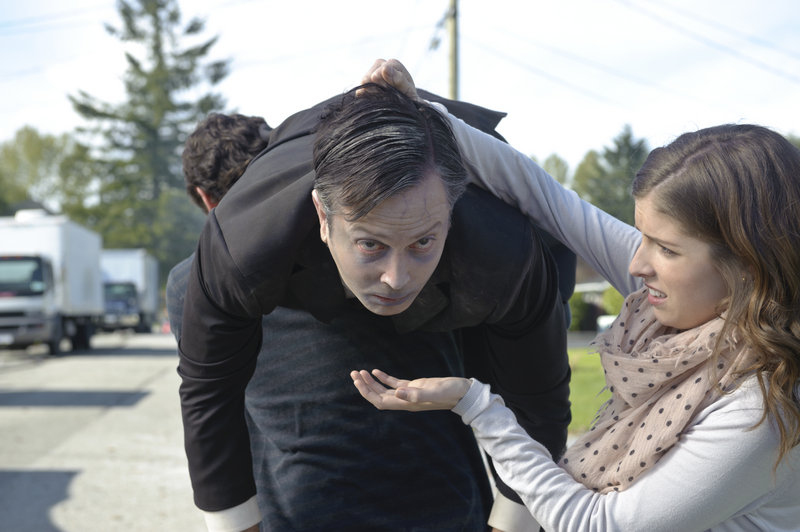 Thomas Lennon and Anna Kendrick in a scene from “Rapture-Palooza,” a Videoport Pick.