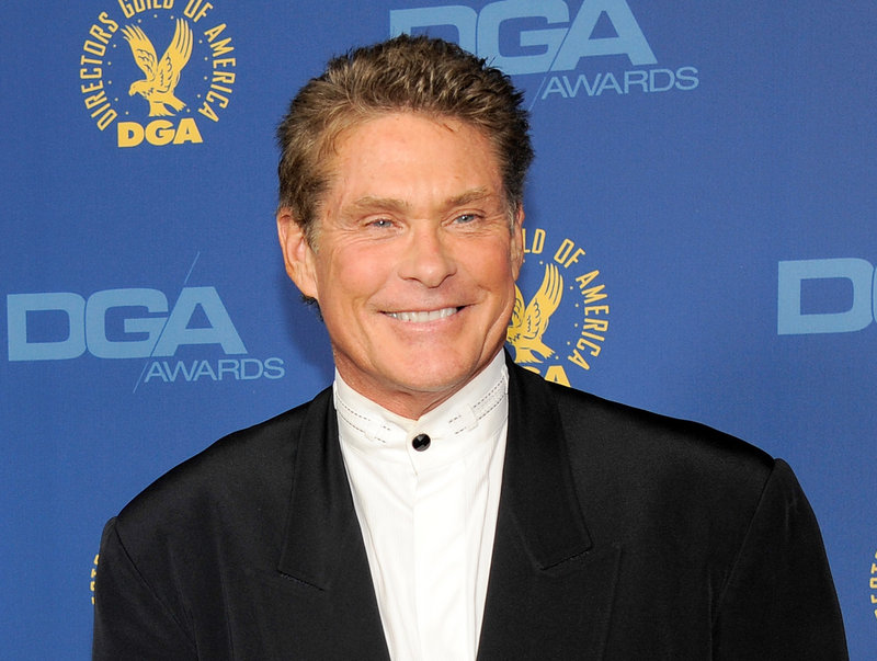 David Hasselhoff urges prayers for a clerk who was injured trying to stop the theft of two cutouts.