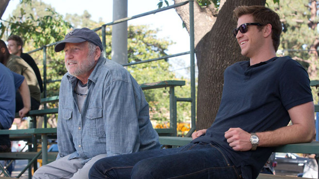 Richard Dreyfuss has a fairly small role as the father of Liam Hemsworth’s character in “Paranoia.”