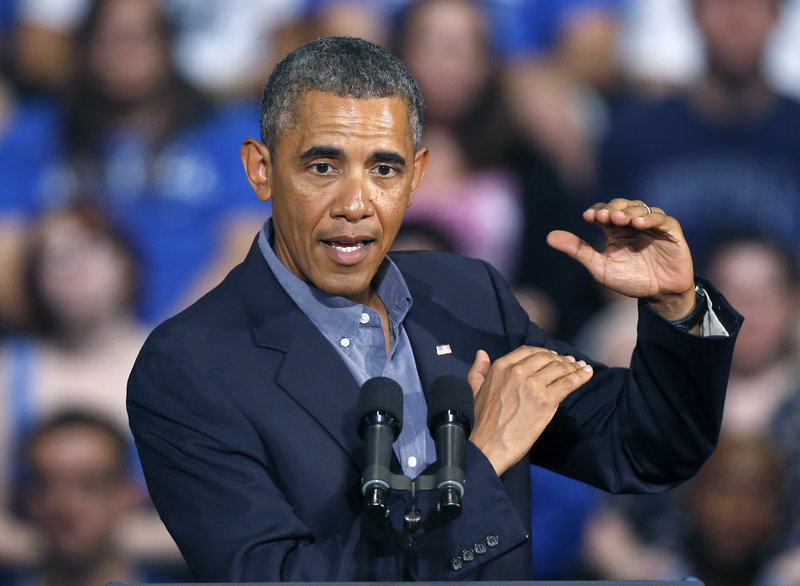 President Obama explains his college-aid plan Thursday at the University of Buffalo. He said it would devote taxpayer money to schools providing the “bigger bang for the buck.”