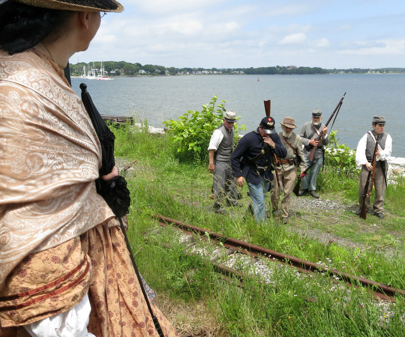 Re-enactors of the Confederate 15th Alabama regiment will “raid” the train seeking money and supplies.
