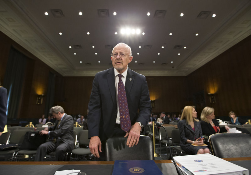 National Intelligence Director James Clapper appears before the Senate Armed Services Committee in April.