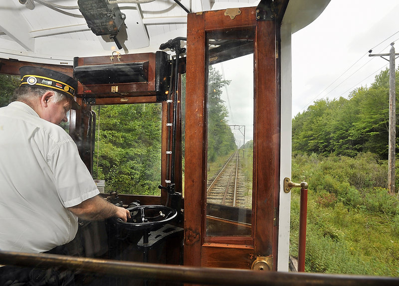 With John Grady at the wheel, a trolley takes riders into a scenic wilderness not far from densely populated York County and its beaches.