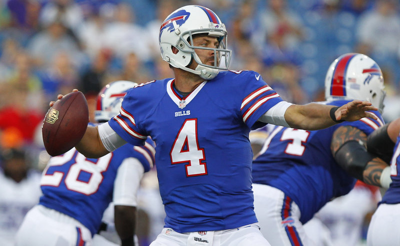 Bills quarterback Kevin Kolb was placed on injured reserve Friday because of a concussion and will miss the entire season.