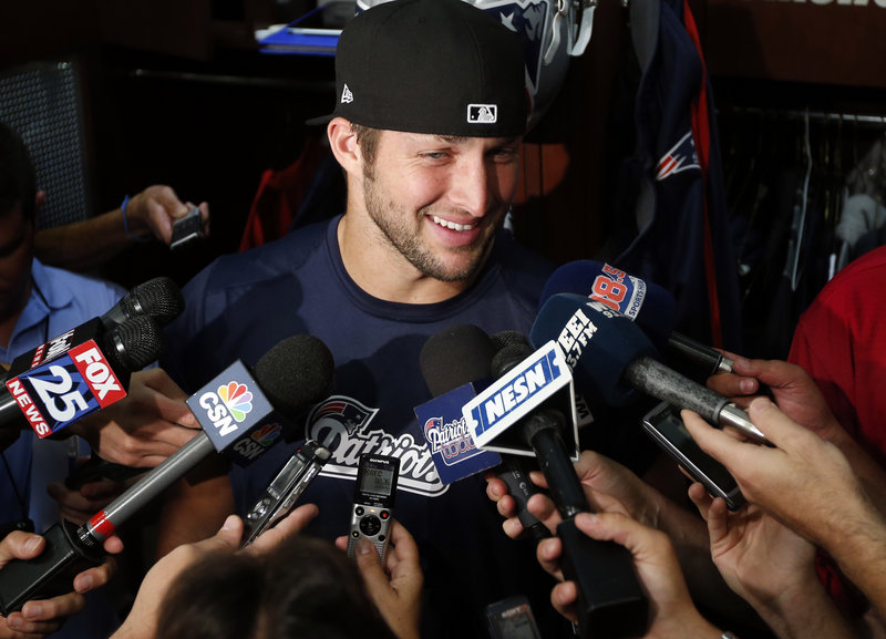 Tim Tebow says he’ll keep trying to pursue his dream of being a quarterback in the NFL.