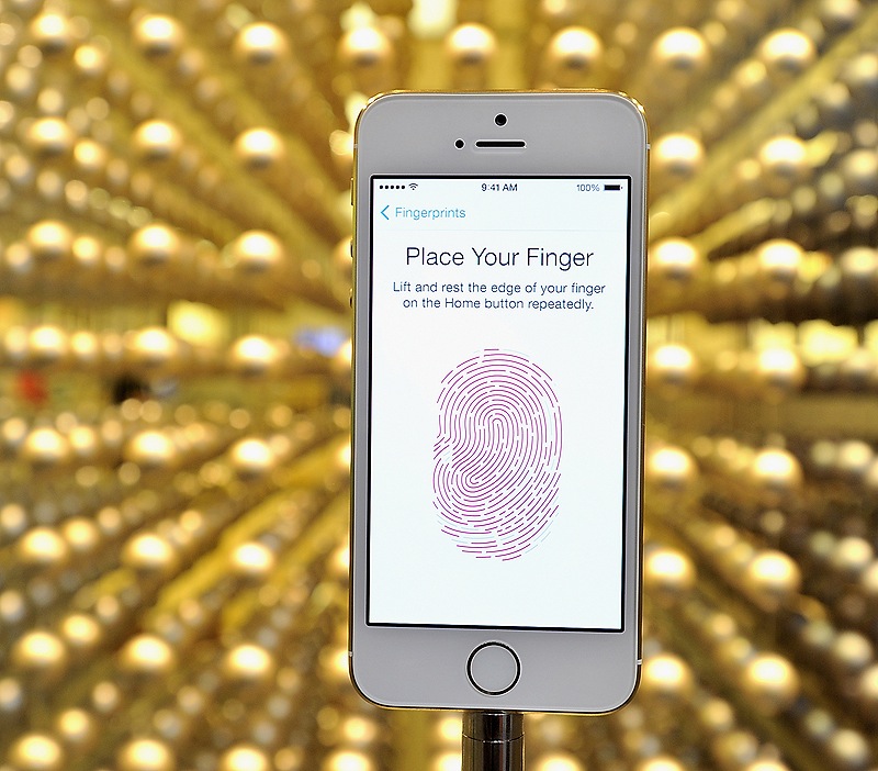 The new Gold iPhone has fingerprint security.