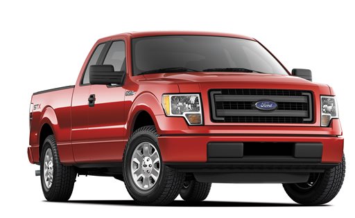 This undated photo provided by Ford shows the 2014 Ford F-150 STX SuperCrew truck. Ford will try to woo more potential buyers this fall by adding a pricier four-door cab to its STX line.