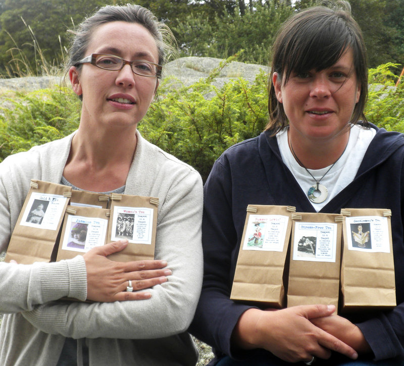 Jennifer Larrabee, left, and Sarah Burrin operate Tempest in Teapot, a loose-leaf tea company in Stonington.