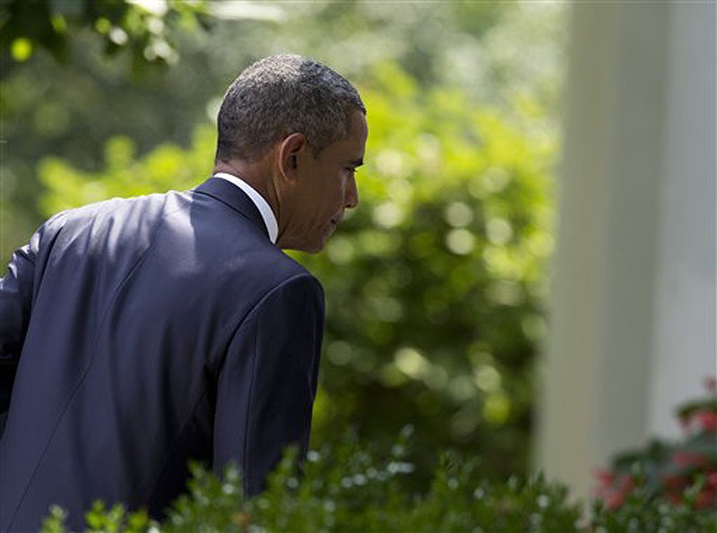 President Obama leaves the Rose Garden at the White House on Aug. 31 after stating that United States should take military action against Syria in response to a deadly chemical weapons.