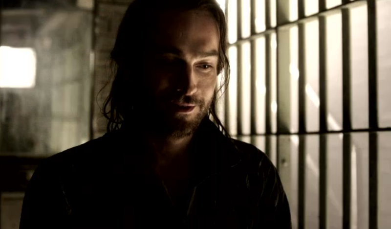 Tom Mison plays Ichabod Crane in this screen shot from Fox's "Sleepy Hollow."