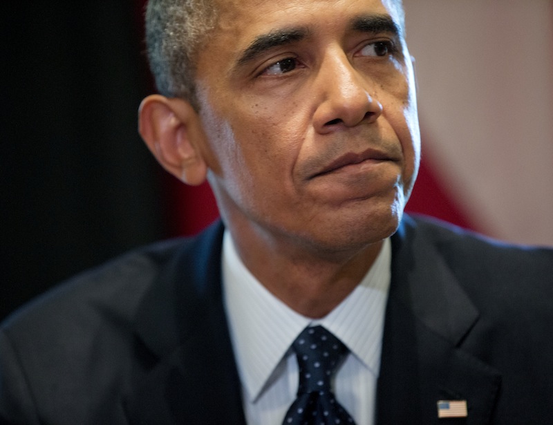 In this photo taken Aug. 30, 2013, President Barack Obama pauses after answering questions about Syria from members of the media during his meeting with Baltic leaders in the Cabinet Room of the White House in Washington. In declaring Syria a national security threat, the Obama administration is warning Americans as much about the leaders of Iran and North Korea as about President Bashar Assad. And America’s credibility with those countries will be an immediate casualty if fails to respond to Syria now, administration officials say in making their case for U.S. missile strikes. It’s a connection that’s not immediately clear to most Americans _ especially after the White House refused to send military support earlier in the Syrian war. (AP Photo/Pablo Martinez Monsivais)