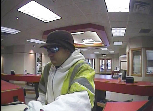 Portland police released this photo from a security camera of a man who allegedly robbed the KeyBank branch at 400 Forest Ave. on Friday.