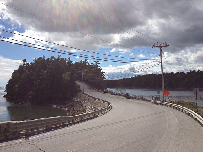 Doug Warren's photo of the scenic drive to Orr’s Island includes the utility wires.
