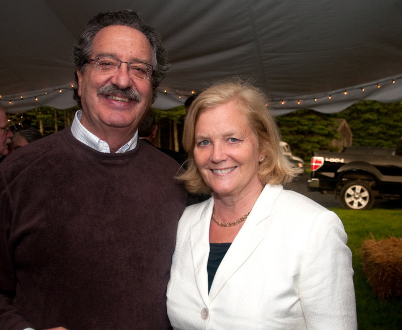 In this 2011 file photo, Donald Sussman and U.S. Rep. Chellie Pingree. Sussman and Pingree were two of six people aboard a water taxi that collided with a 20-foot recreational boat in Portland Harbor on Saturday night, Sept. 7, 2013 as they returned from a wedding.