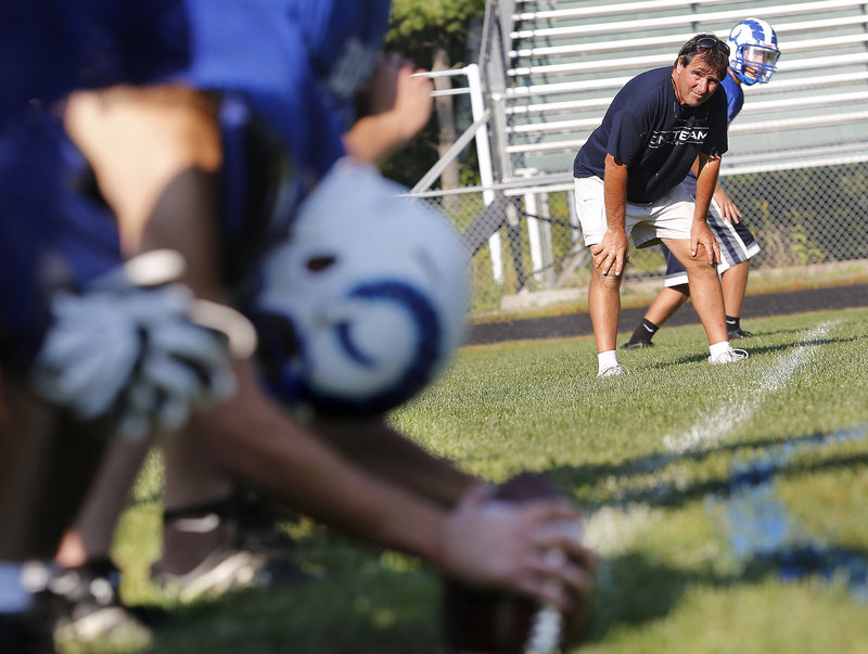 Joe Rafferty, the longtime Kennebunk High football coach, sees renewed enthusiasm along his players as they prepare for their first season in Western Class B after a decade of frustration playing against larger schools in Class A.
