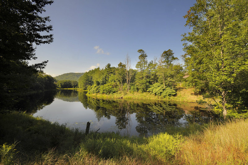 Wards Pond off Route 113 in Fryeburg is part of an aquifer where Poland Spring water trucks fill up and travel through Fryeburg.