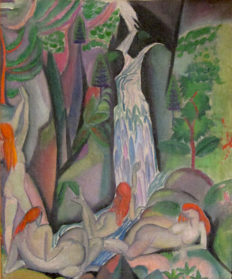 “Bathers” by Marguerite Zorach, 1913-14, oil on canvas.