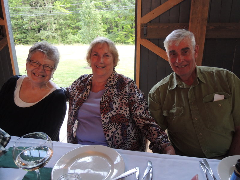 Minnie Matthews of Old Orchard Beach, left, and James and Carol Mielson of South Portland at the Nourish event.