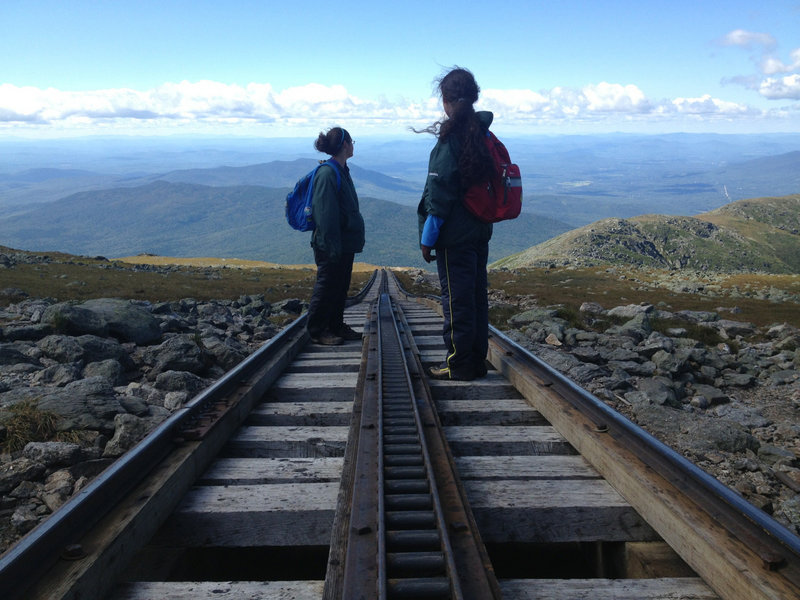 Traveling on the Gulfside Trail requires crossing the Cog Railway tracks. This trail offers some of the best views of the west side of the mountain.