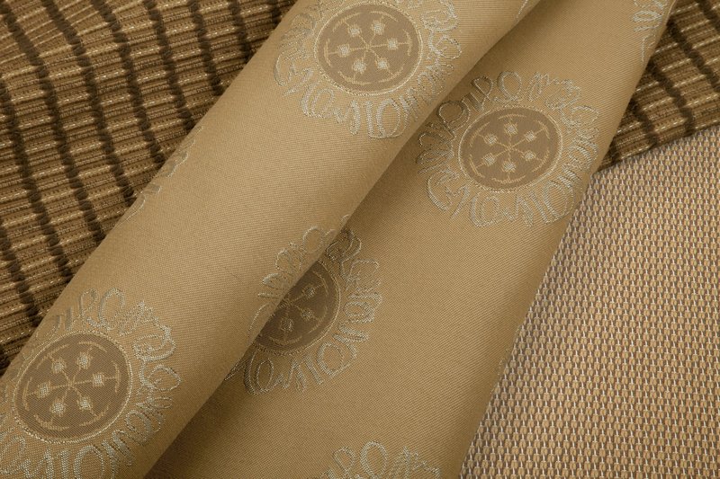 Chella Textile’s Facet, Medallion and Quicksilver outdoor fabrics are woven with metallic yarns for a hint of glitz. The polyolefin fabrics are made from recycled materials and can be used both indoors and out.