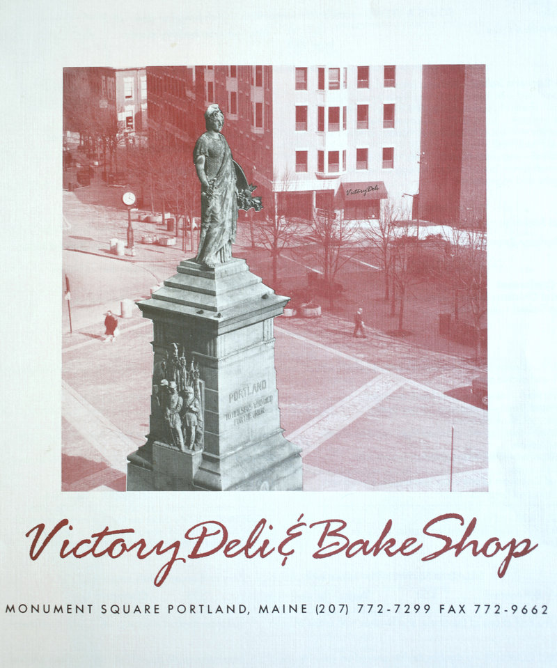 The collection also includes menus from more recent history, like this one from the departed Victory Deli & Bake Shop on Monument Square.