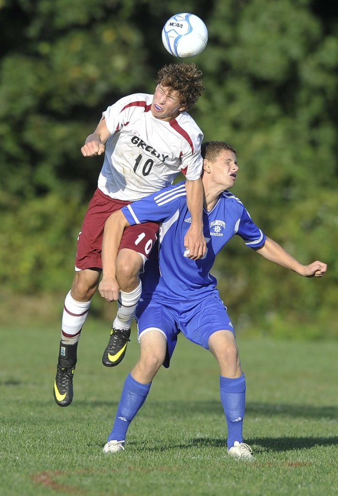 Matt Crowley, a four-year varsity player for Greely, controls the middle third of the field as a midfielder.