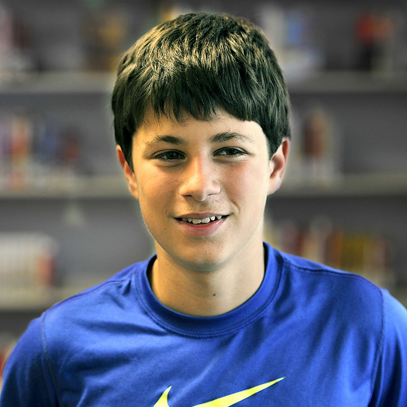 Joe Harrington, 13, a seventh-grade student of Karen MacDonald, tells why he likes his teacher. "She really gets you motivated so you have a really good experience at King."