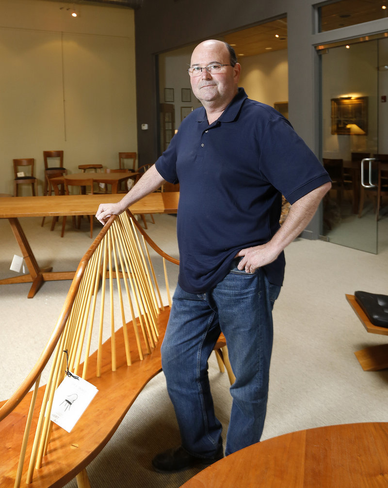 Aaron Moser, director of Moser Contract, a division of Thos. Moser Cabinetmakers, works on projects that take years to develop, while forming long-term relationships with customers.
