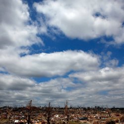 Destroyed homes are seen in Joplin, Missouri
