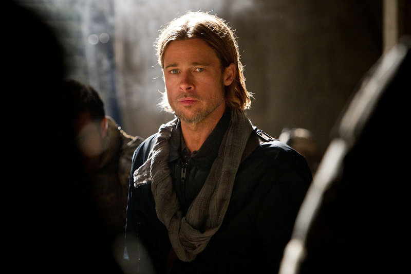 Brad Pitt in a scene from “World War Z.”