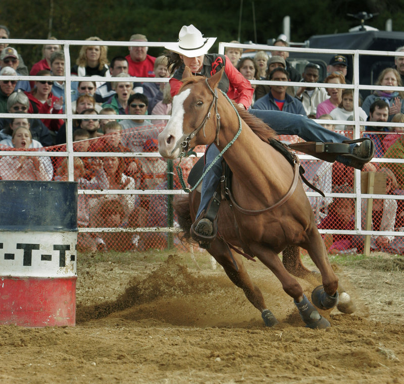 The fair features a daily rodeo and harness racing along with the usual lineup of livestock contests and demonstrations and that fine fair food.