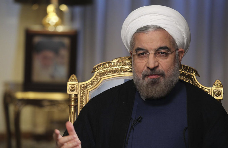 Iranian President Hasan Rouhani speaks on Iranian state television recently.