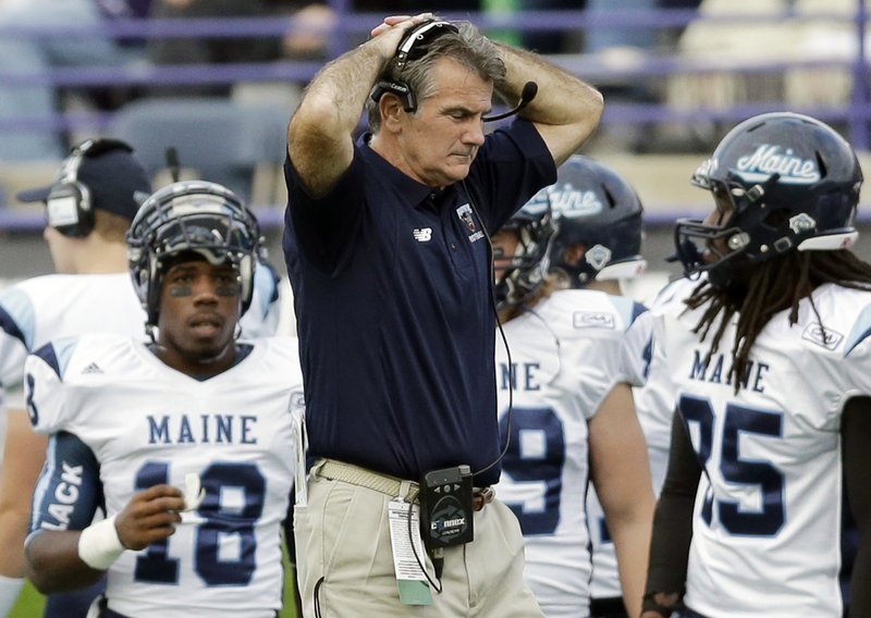 Jack Cosgrove kept his team within reach, but UMaine’s coach also watched his team allow two defensive touchdowns to the Wildcats.